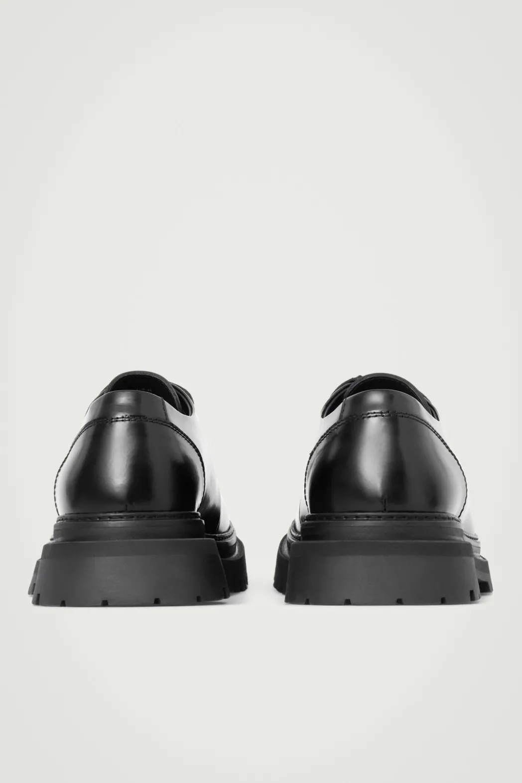 Best COS CHUNKY LEATHER DERBY SHOES BLACK