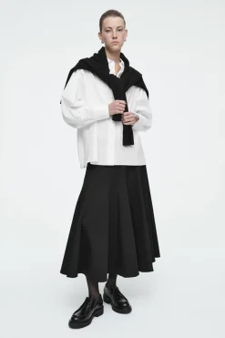 COS CHUNKY LEATHER LACE-UP SHOES BLACK