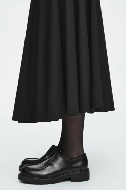 COS CHUNKY LEATHER LACE-UP SHOES BLACK