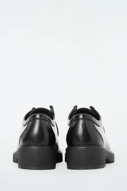 COS CHUNKY LEATHER LACE-UP SHOES BLACK