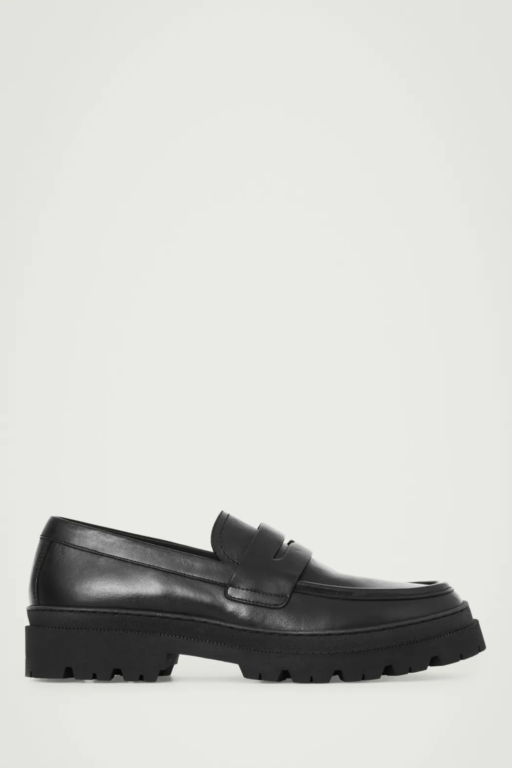 Sale COS CHUNKY LEATHER LOAFERS BLACK