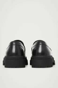 Sale COS CHUNKY LEATHER LOAFERS BLACK