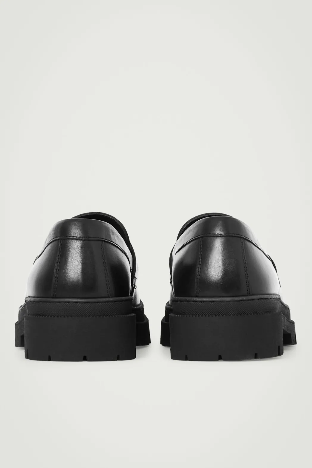Sale COS CHUNKY LEATHER LOAFERS BLACK