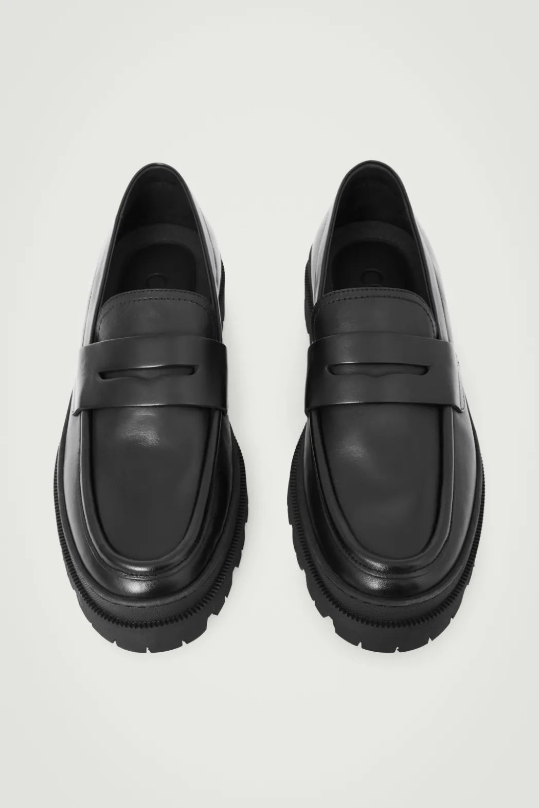 Sale COS CHUNKY LEATHER LOAFERS BLACK