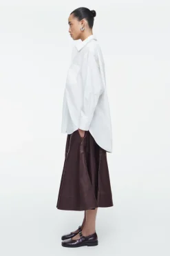 COS CHUNKY LEATHER MARY-JANE SHOES BORDEAUX