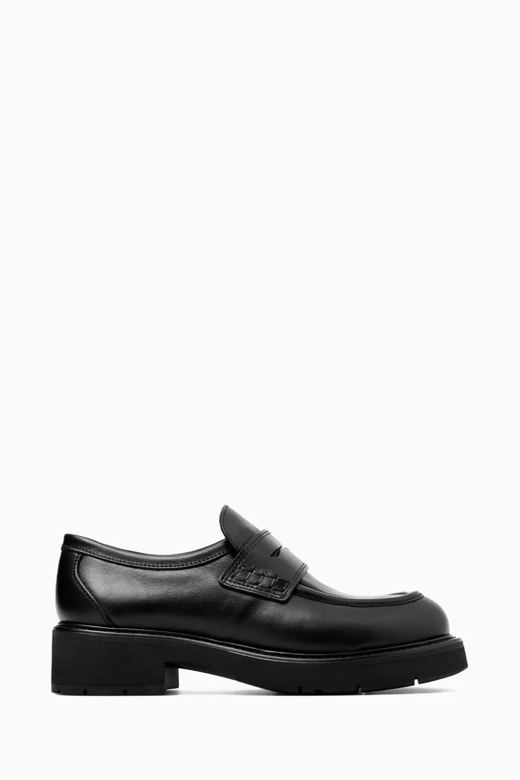 Outlet COS CHUNKY LEATHER PENNY LOAFERS BLACK