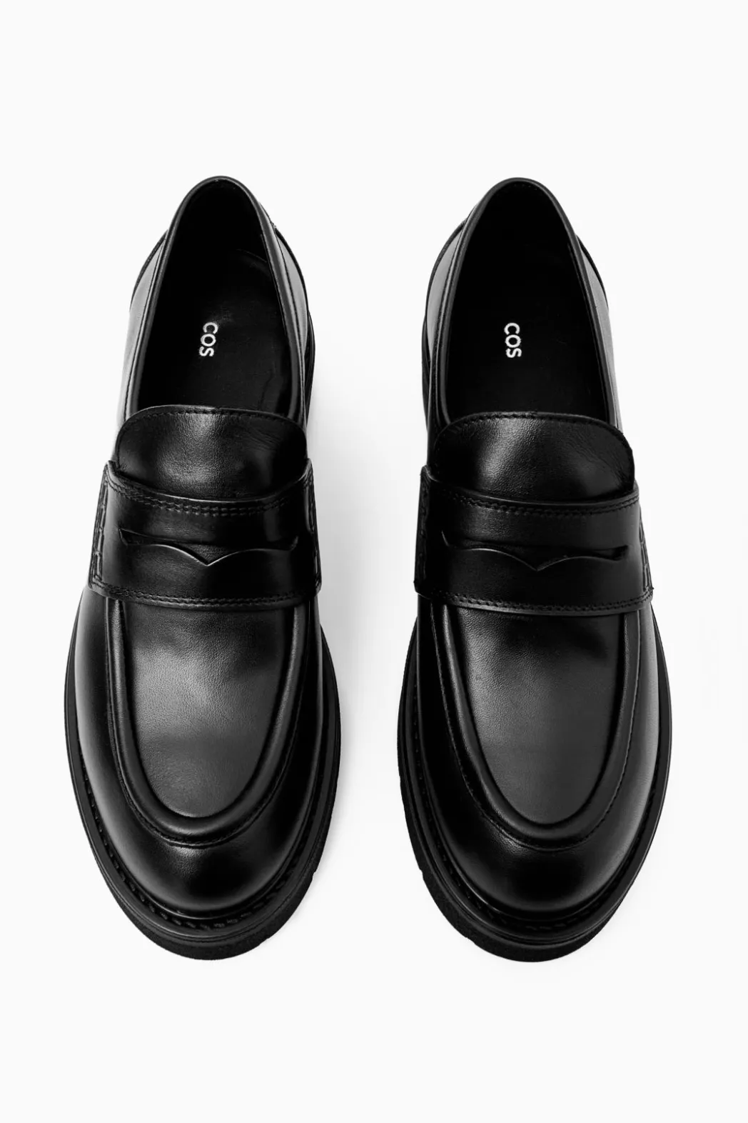 Outlet COS CHUNKY LEATHER PENNY LOAFERS BLACK