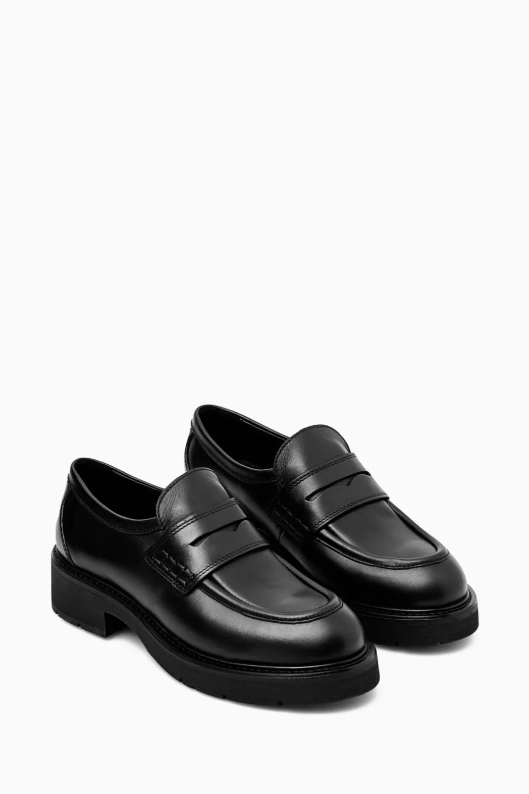 Outlet COS CHUNKY LEATHER PENNY LOAFERS BLACK