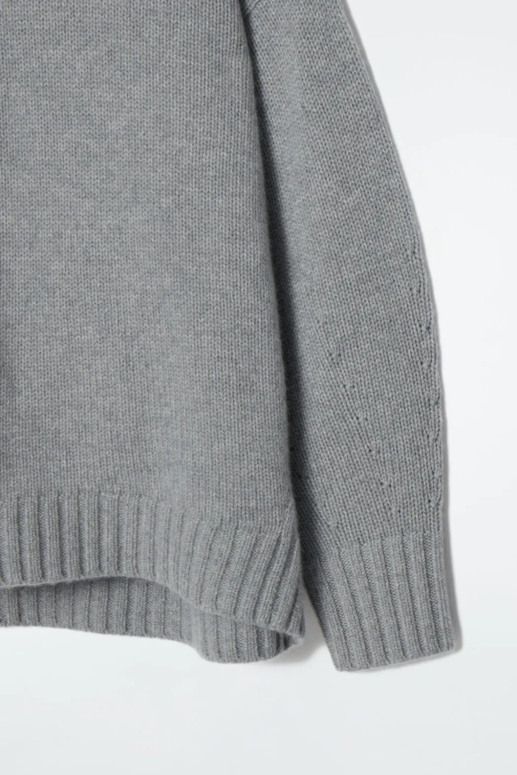 Hot COS CHUNKY PURE CASHMERE CREW-NECK SWEATER GRAY