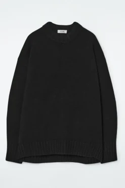 Outlet COS CHUNKY PURE CASHMERE CREW-NECK SWEATER BLACK