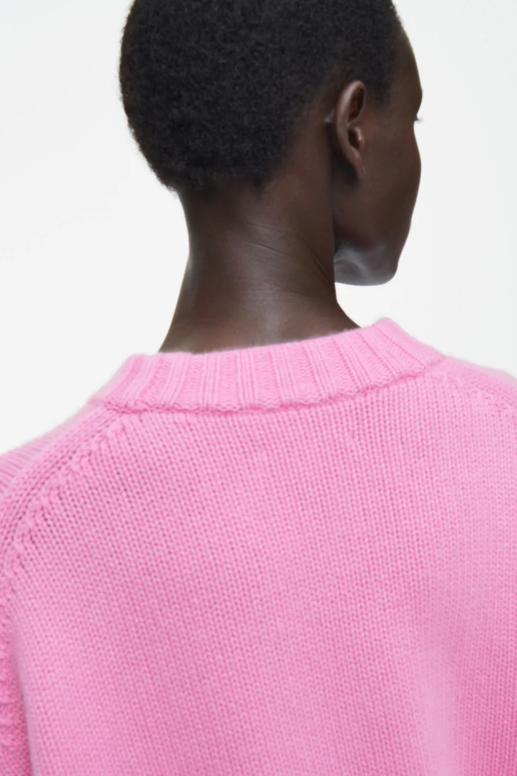 Best COS CHUNKY PURE CASHMERE CREW-NECK SWEATER PINK