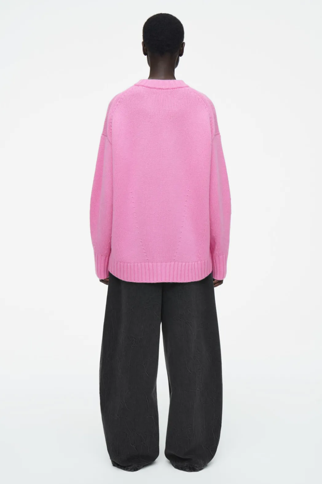 Best COS CHUNKY PURE CASHMERE CREW-NECK SWEATER PINK