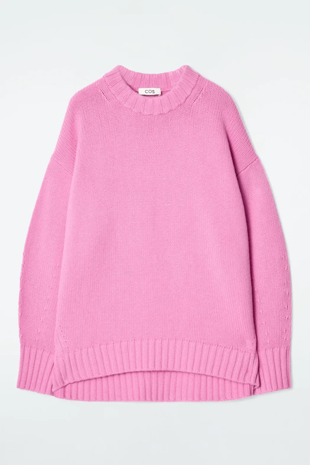 Best COS CHUNKY PURE CASHMERE CREW-NECK SWEATER PINK