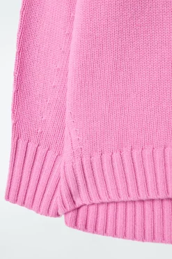 Best COS CHUNKY PURE CASHMERE CREW-NECK SWEATER PINK