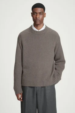 Best COS CHUNKY PURE CASHMERE SWEATER BEIGE