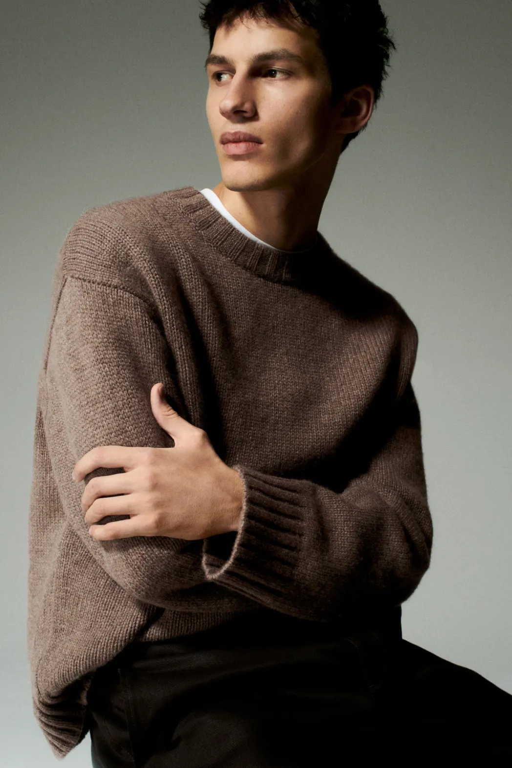 Best COS CHUNKY PURE CASHMERE SWEATER BEIGE
