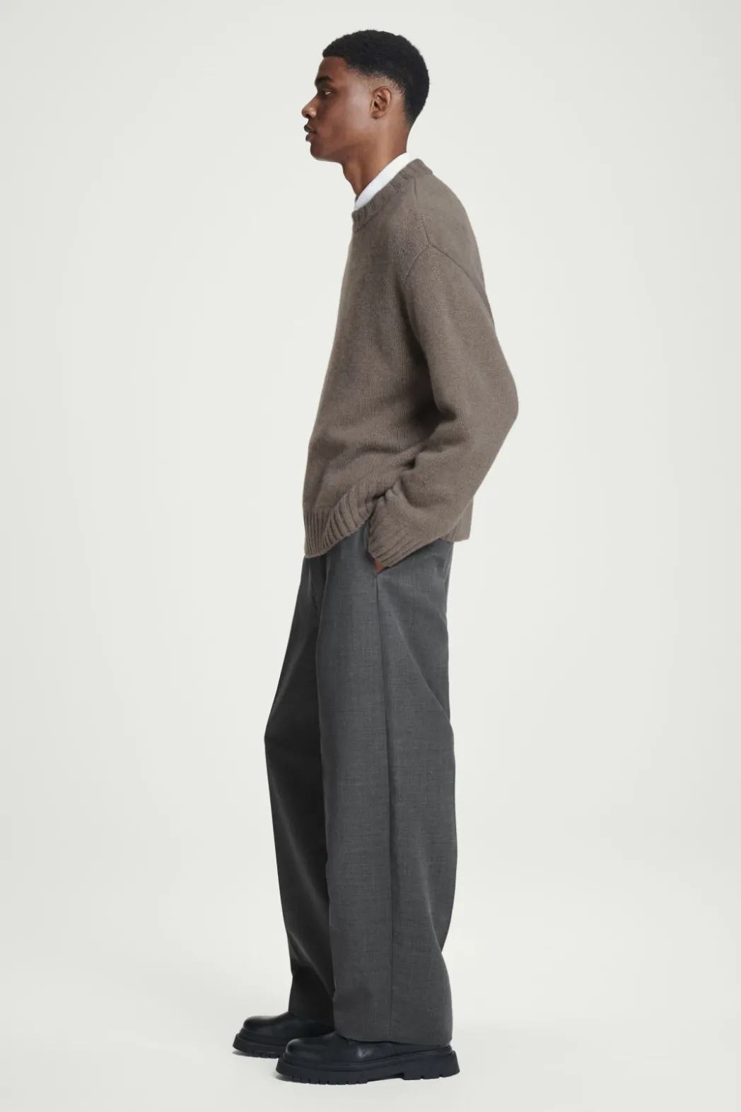 Best COS CHUNKY PURE CASHMERE SWEATER BEIGE