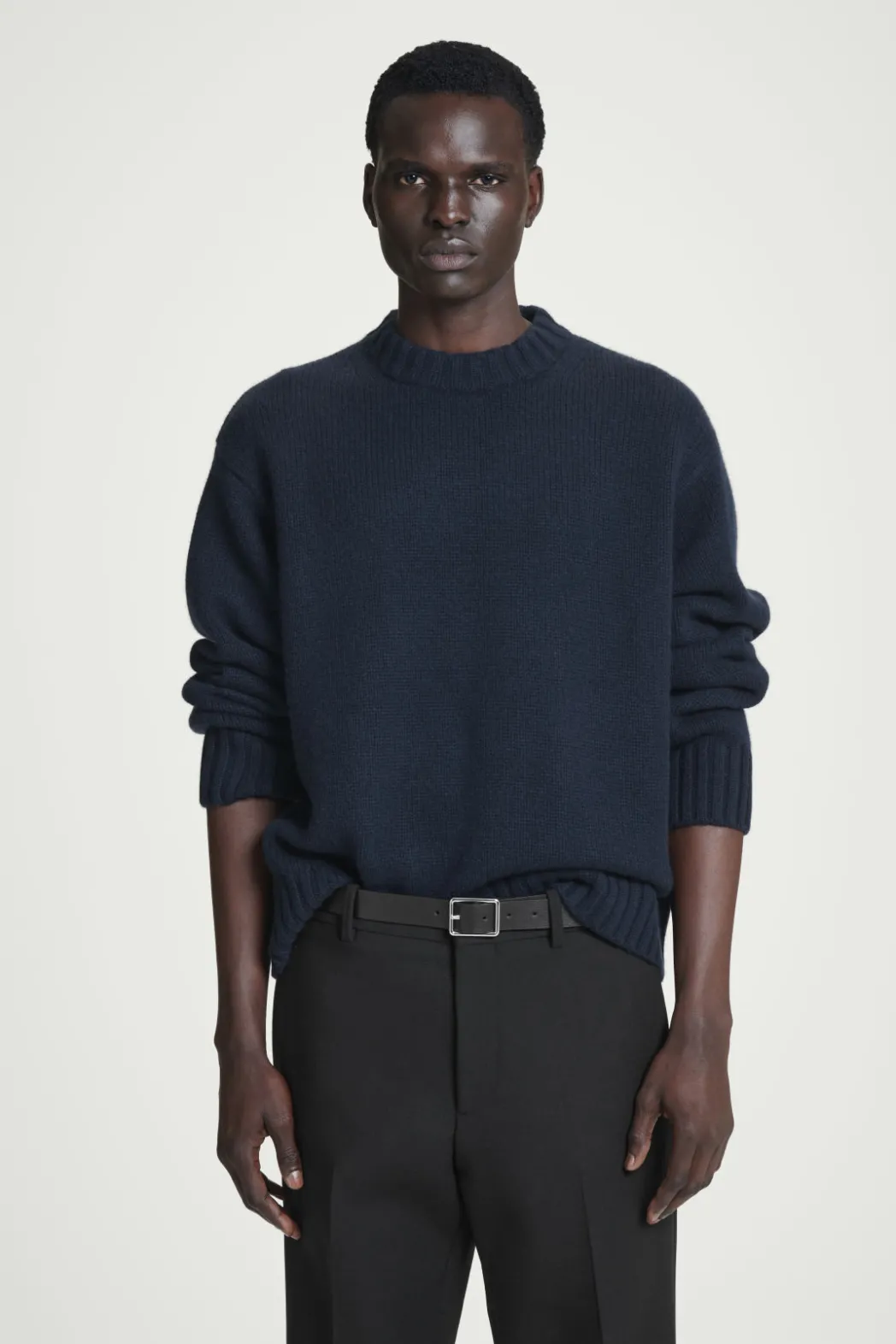 Clearance COS CHUNKY PURE CASHMERE SWEATER NAVY