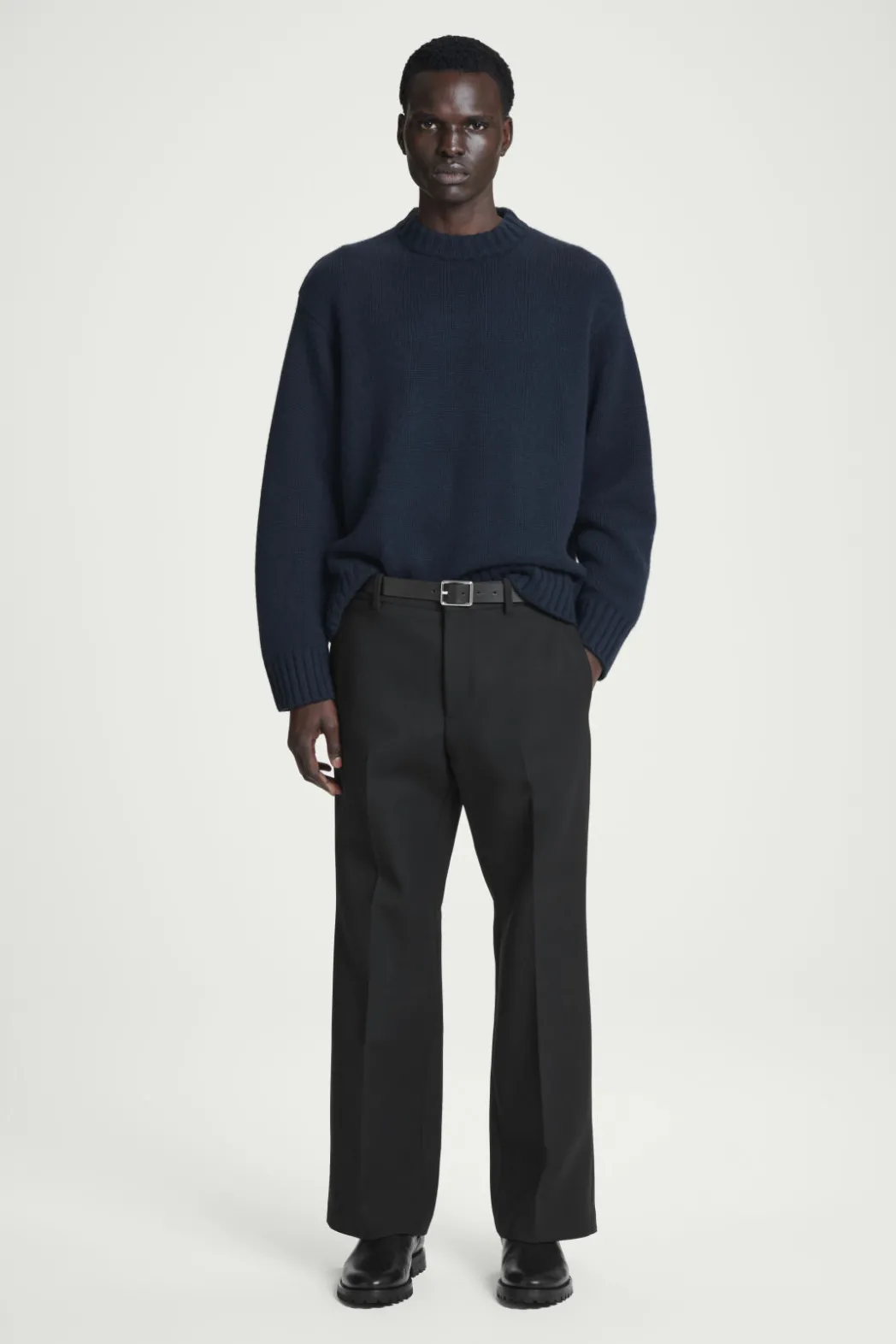 Clearance COS CHUNKY PURE CASHMERE SWEATER NAVY