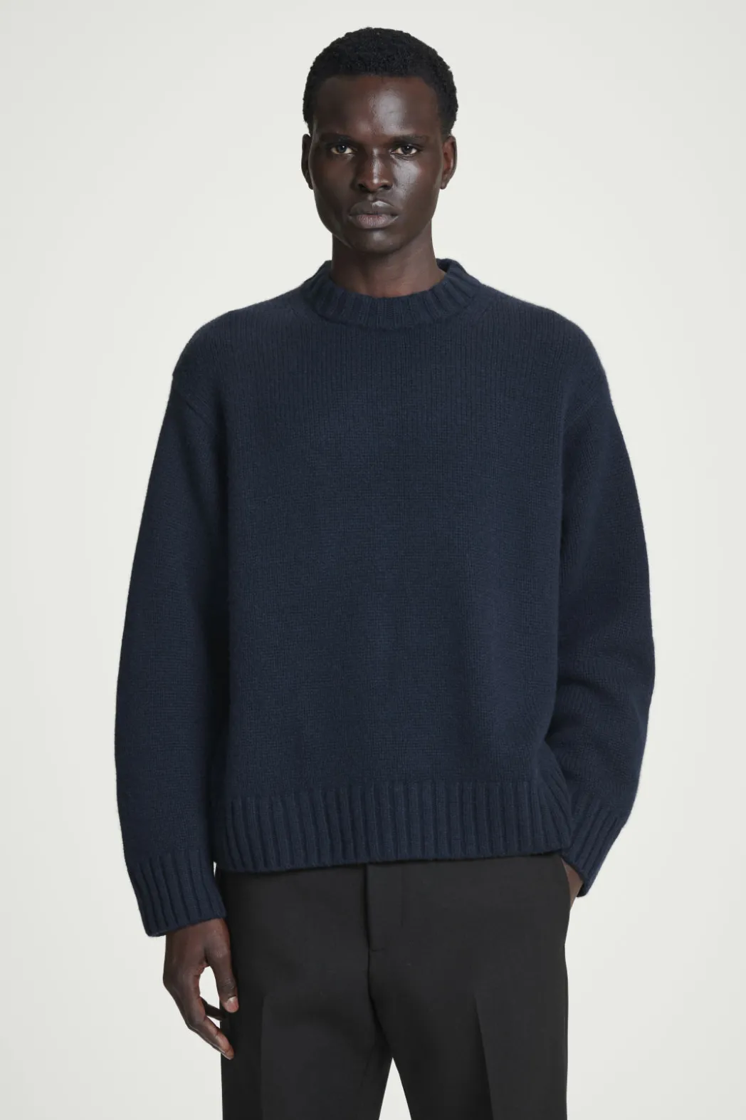 Clearance COS CHUNKY PURE CASHMERE SWEATER NAVY