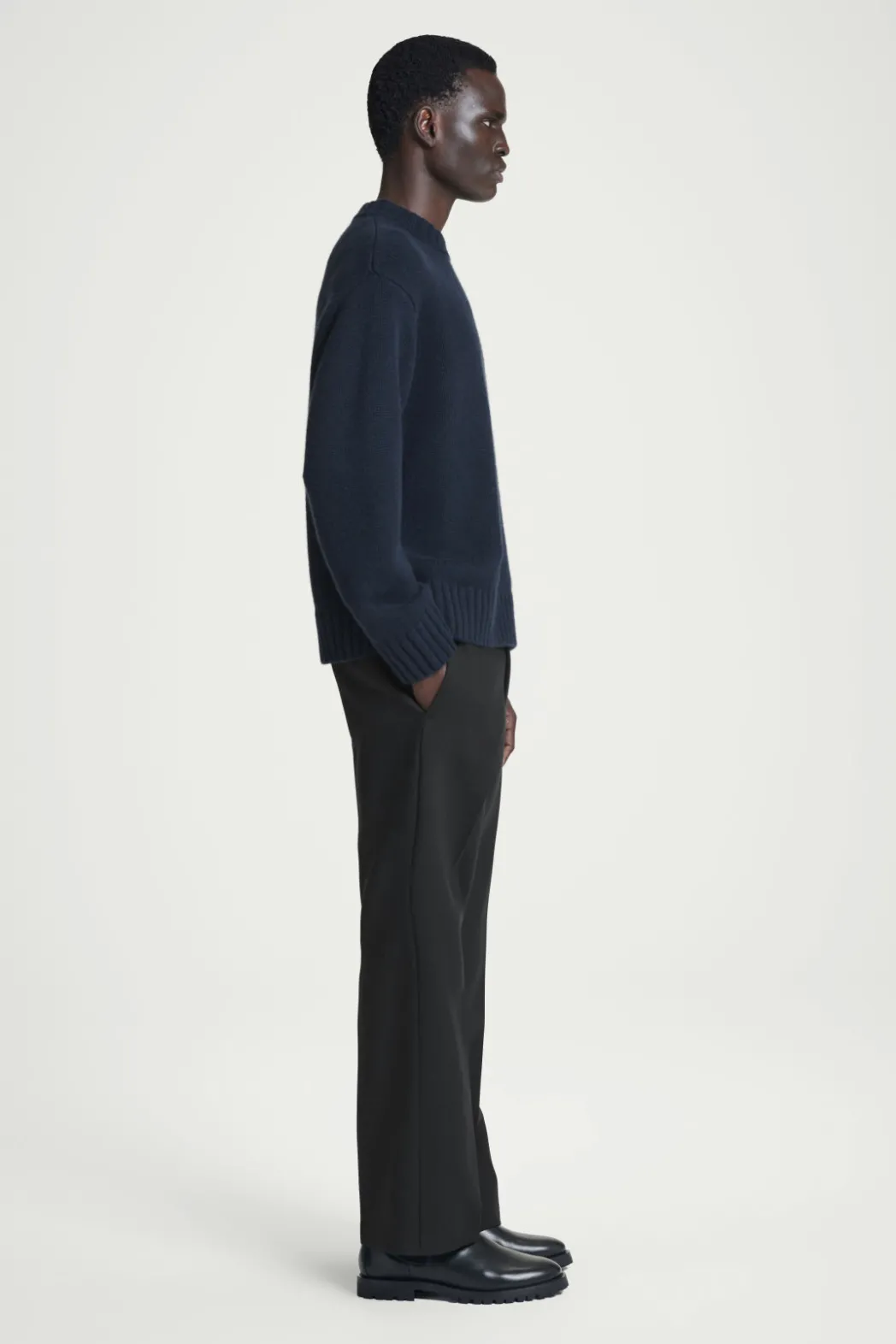 Clearance COS CHUNKY PURE CASHMERE SWEATER NAVY