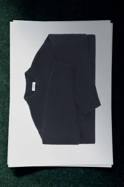 Clearance COS CHUNKY PURE CASHMERE SWEATER NAVY