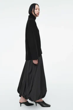 Outlet COS CHUNKY PURE CASHMERE TURTLENECK SWEATER BLACK
