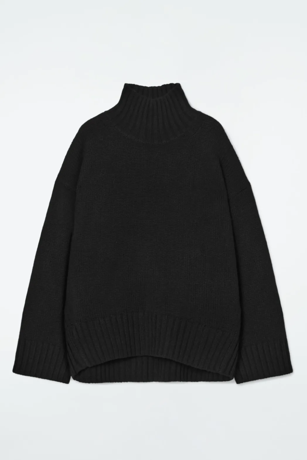 Outlet COS CHUNKY PURE CASHMERE TURTLENECK SWEATER BLACK