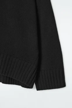 Outlet COS CHUNKY PURE CASHMERE TURTLENECK SWEATER BLACK