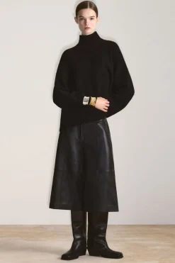 Outlet COS CHUNKY PURE CASHMERE TURTLENECK SWEATER BLACK