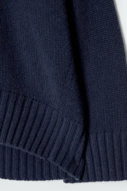 Sale COS CHUNKY PURE CASHMERE TURTLENECK SWEATER NAVY