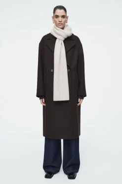 Online COS CHUNKY RIBBED PURE CASHMERE SCARF OFF-WHITE