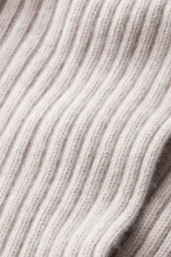 Online COS CHUNKY RIBBED PURE CASHMERE SCARF OFF-WHITE