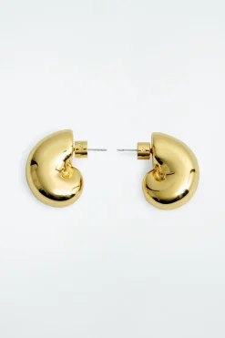 Hot COS CHUNKY SEASHELL-SHAPED EARRINGS GOLD