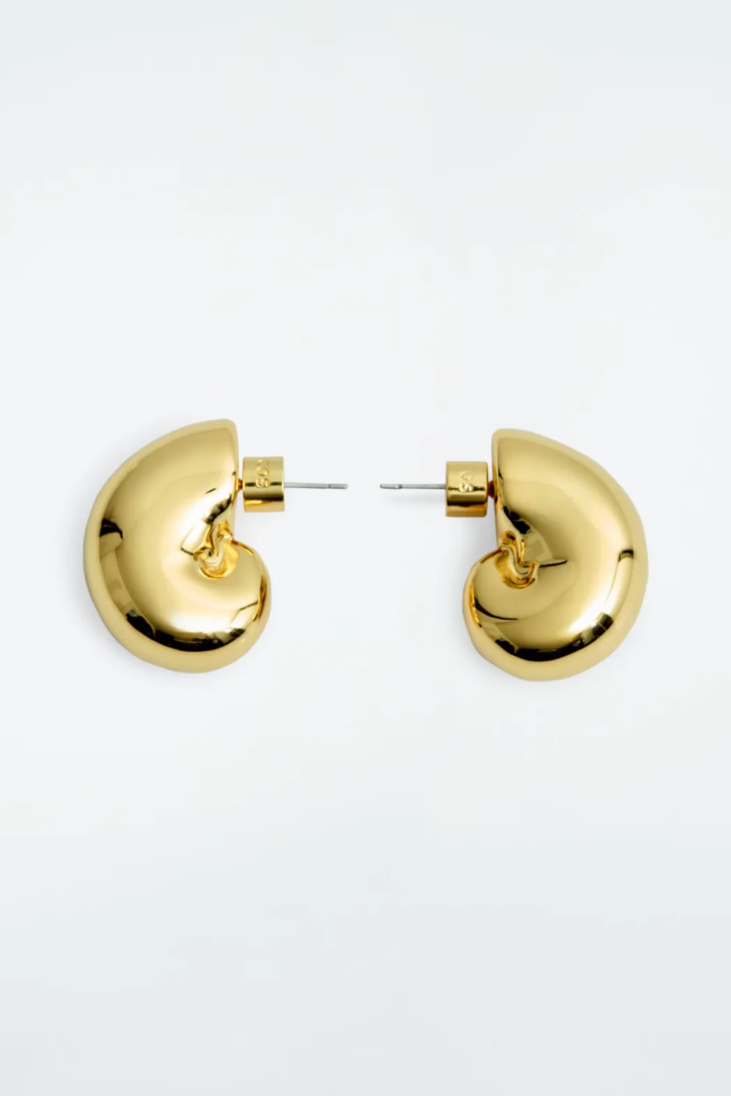 Hot COS CHUNKY SEASHELL-SHAPED EARRINGS GOLD