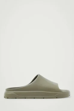 Sale COS CHUNKY SLIDES KHAKI GREEN