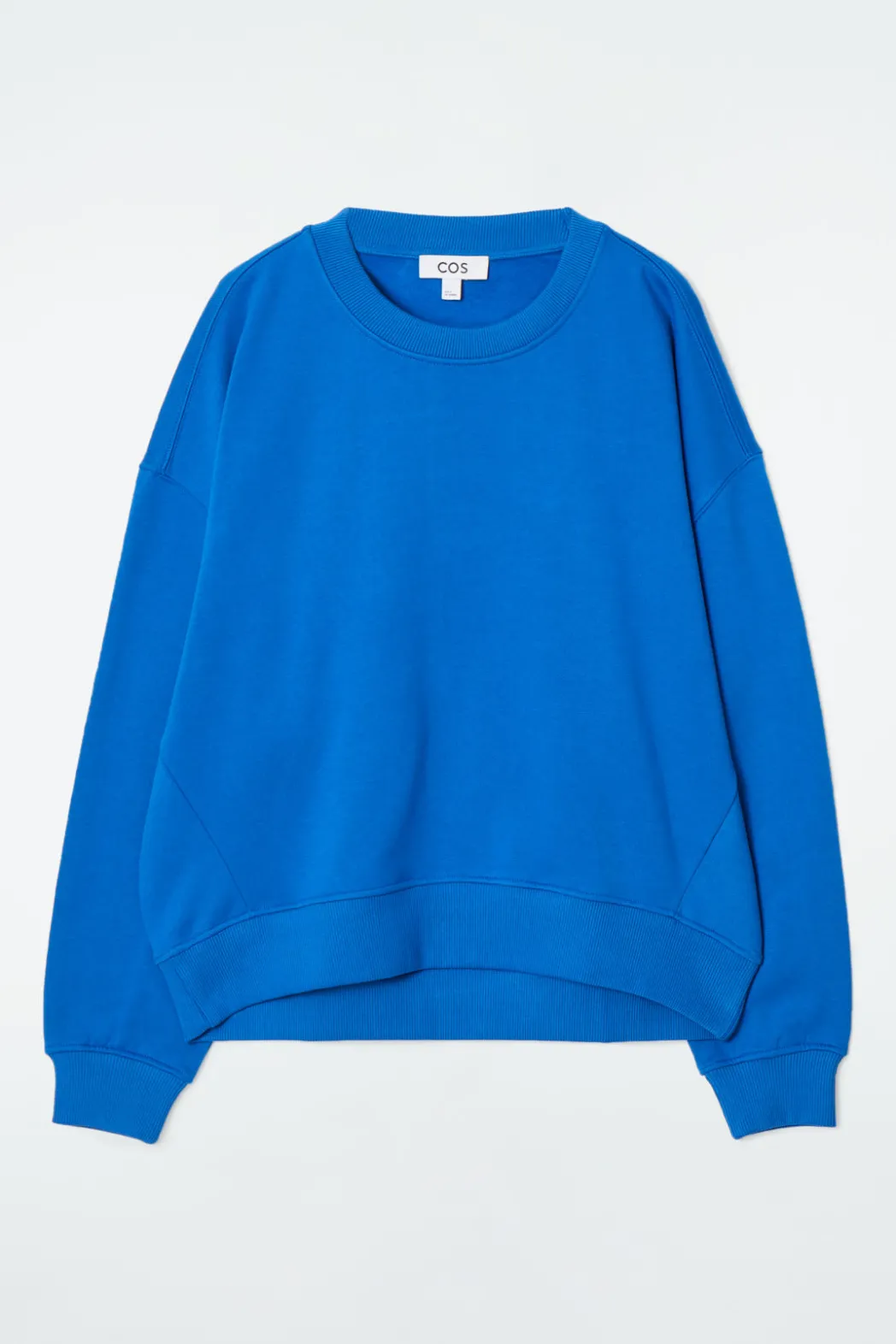 Outlet COS CLASSIC CREW-NECK SWEATSHIRT COBALT BLUE