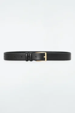 COS CLASSIC LEATHER BELT BLACK