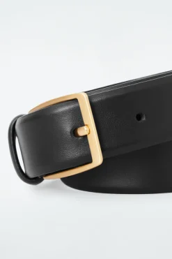 COS CLASSIC LEATHER BELT BLACK