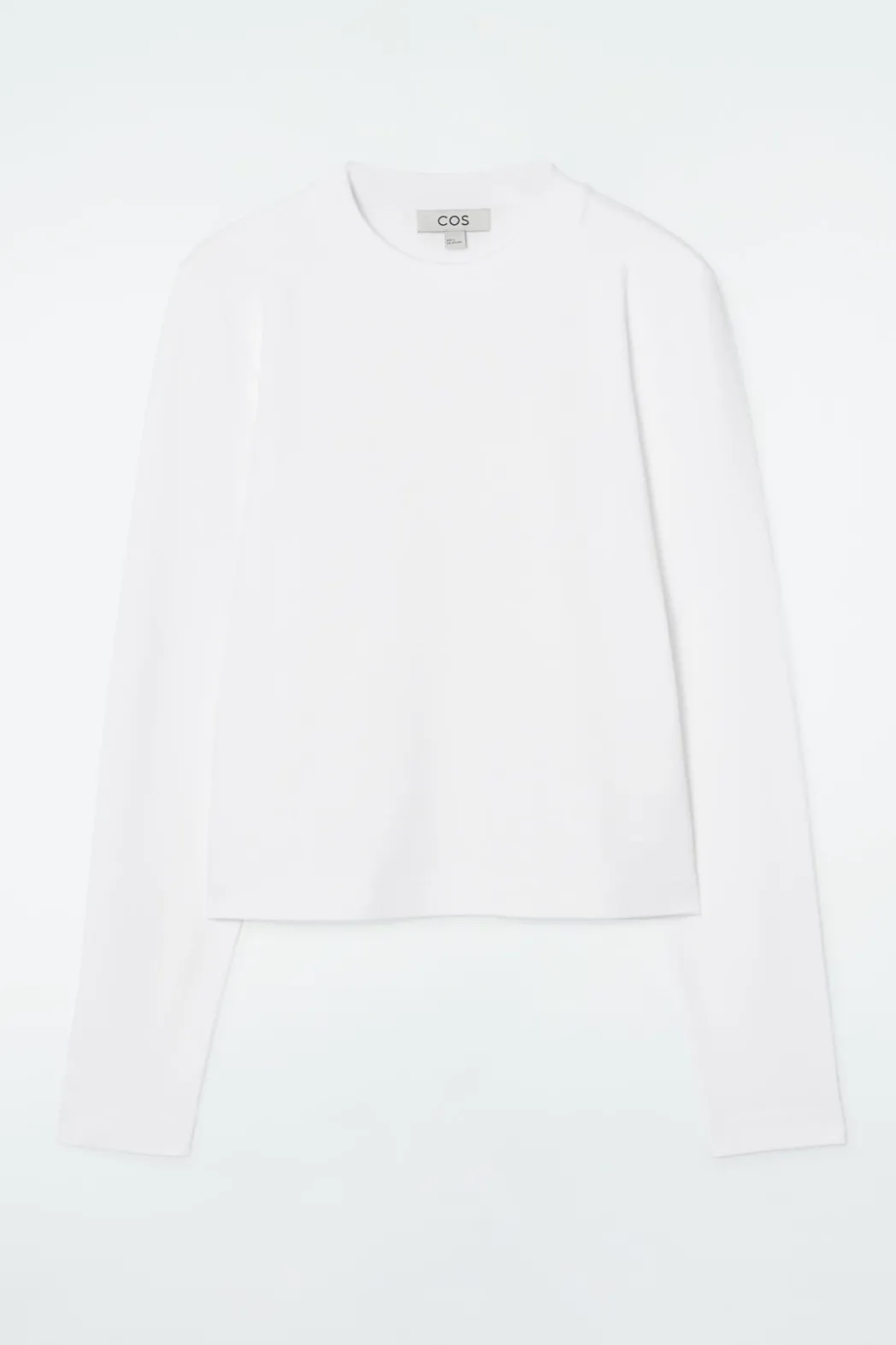 Discount COS CLEAN CUT REGULAR LONG-SLEEVED T-SHIRT white