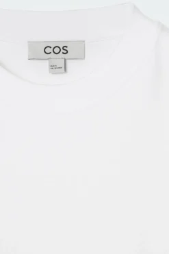 Discount COS CLEAN CUT REGULAR LONG-SLEEVED T-SHIRT white