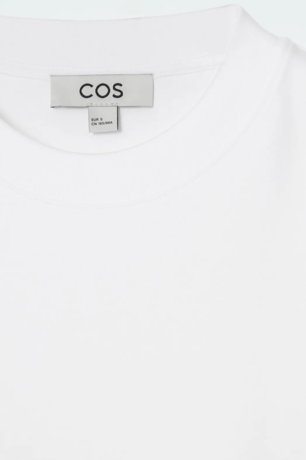Discount COS CLEAN CUT REGULAR LONG-SLEEVED T-SHIRT white