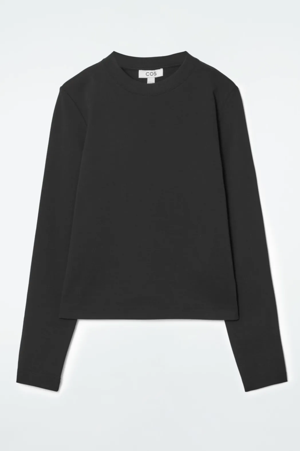 Clearance COS CLEAN CUT REGULAR LONG-SLEEVED T-SHIRT BLACK