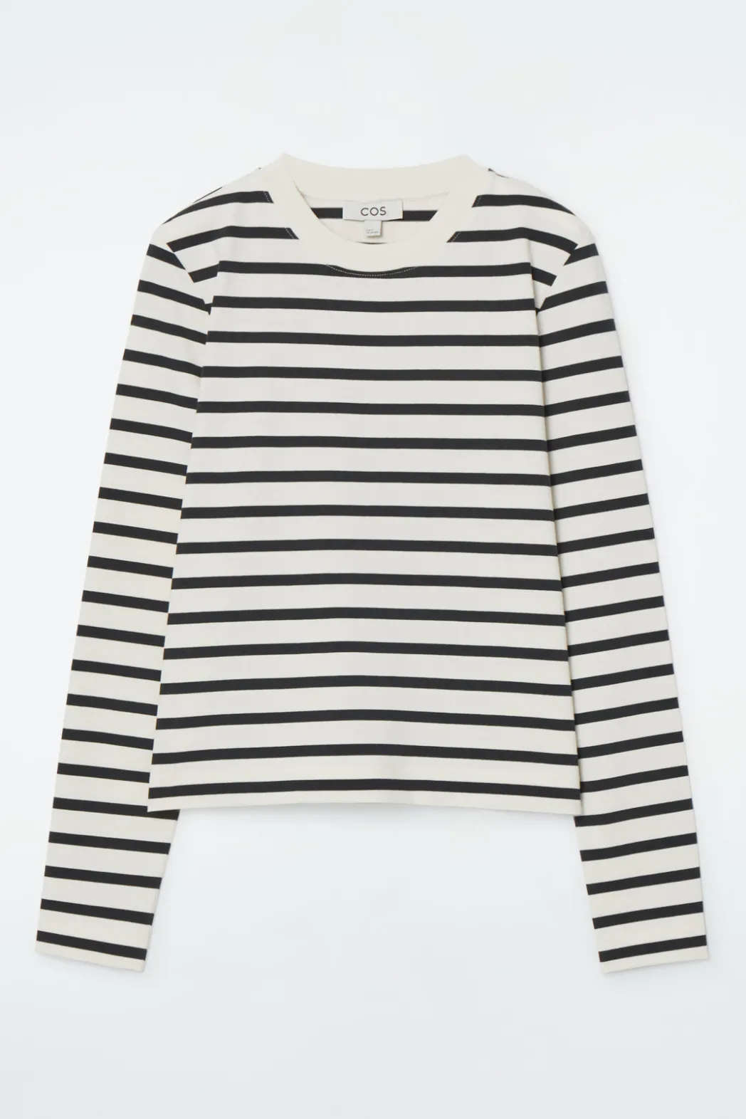 New COS CLEAN CUT REGULAR LONG-SLEEVED T-SHIRT NAVY