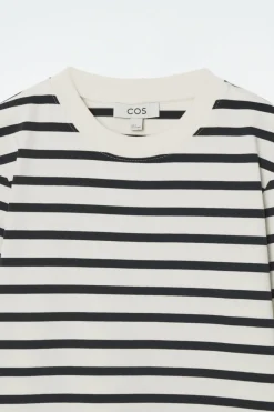 New COS CLEAN CUT REGULAR LONG-SLEEVED T-SHIRT NAVY