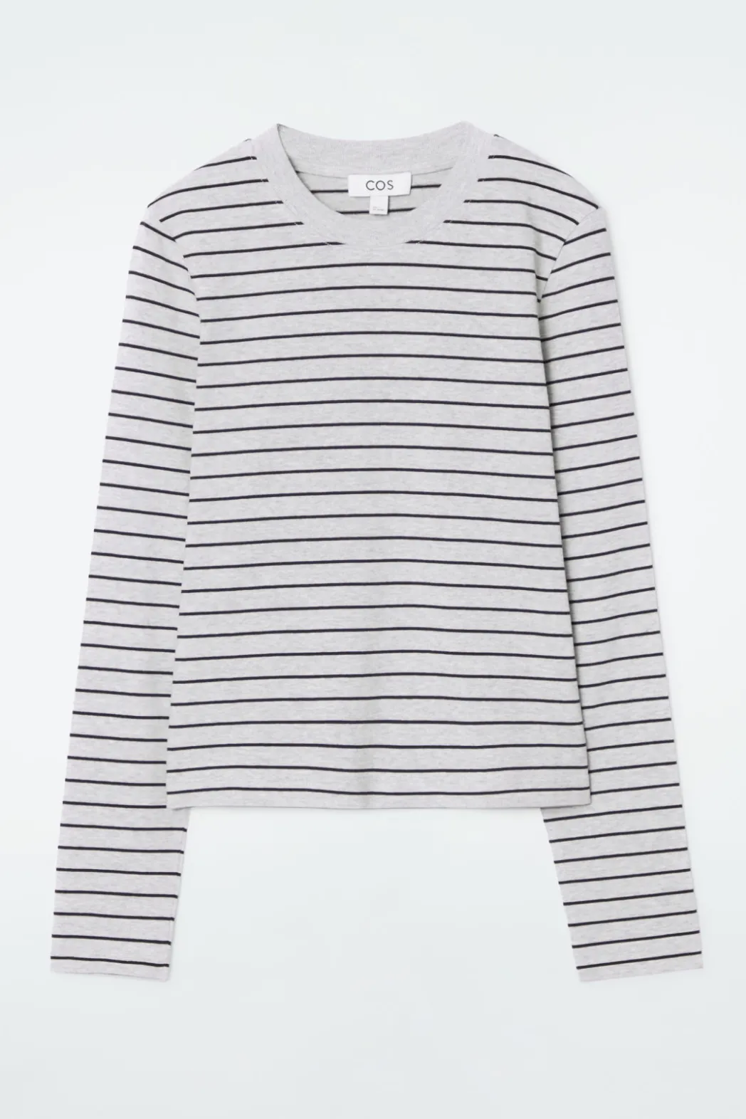 Hot COS CLEAN CUT REGULAR LONG-SLEEVED T-SHIRT GRAY / STRIPED