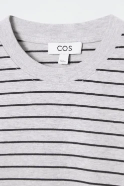 Hot COS CLEAN CUT REGULAR LONG-SLEEVED T-SHIRT GRAY / STRIPED