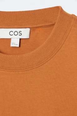 Discount COS CLEAN CUT REGULAR LONG-SLEEVED T-SHIRT ORANGE