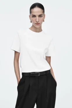 Sale COS CLEAN CUT REGULAR T-SHIRT White