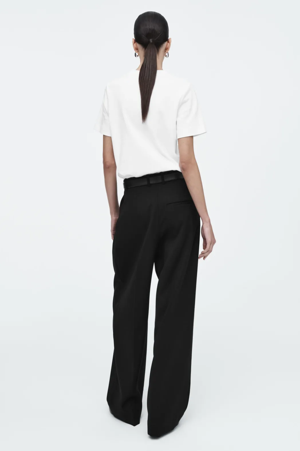 Sale COS CLEAN CUT REGULAR T-SHIRT White